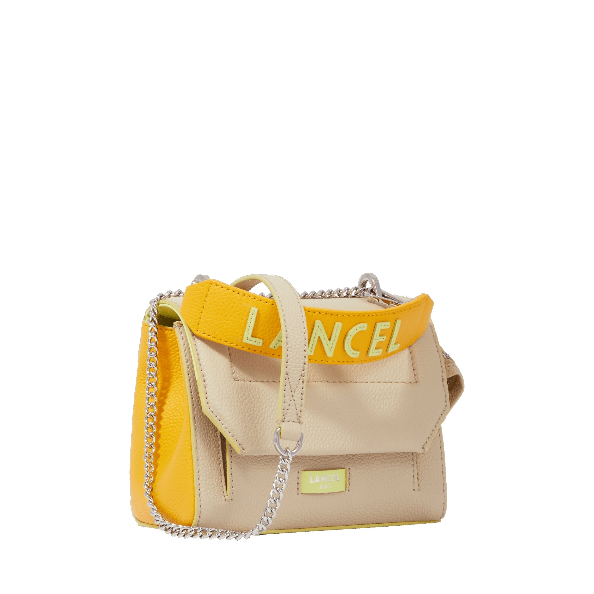 Sac rabat S Ninon en cuir grainé - Multicolore Dune