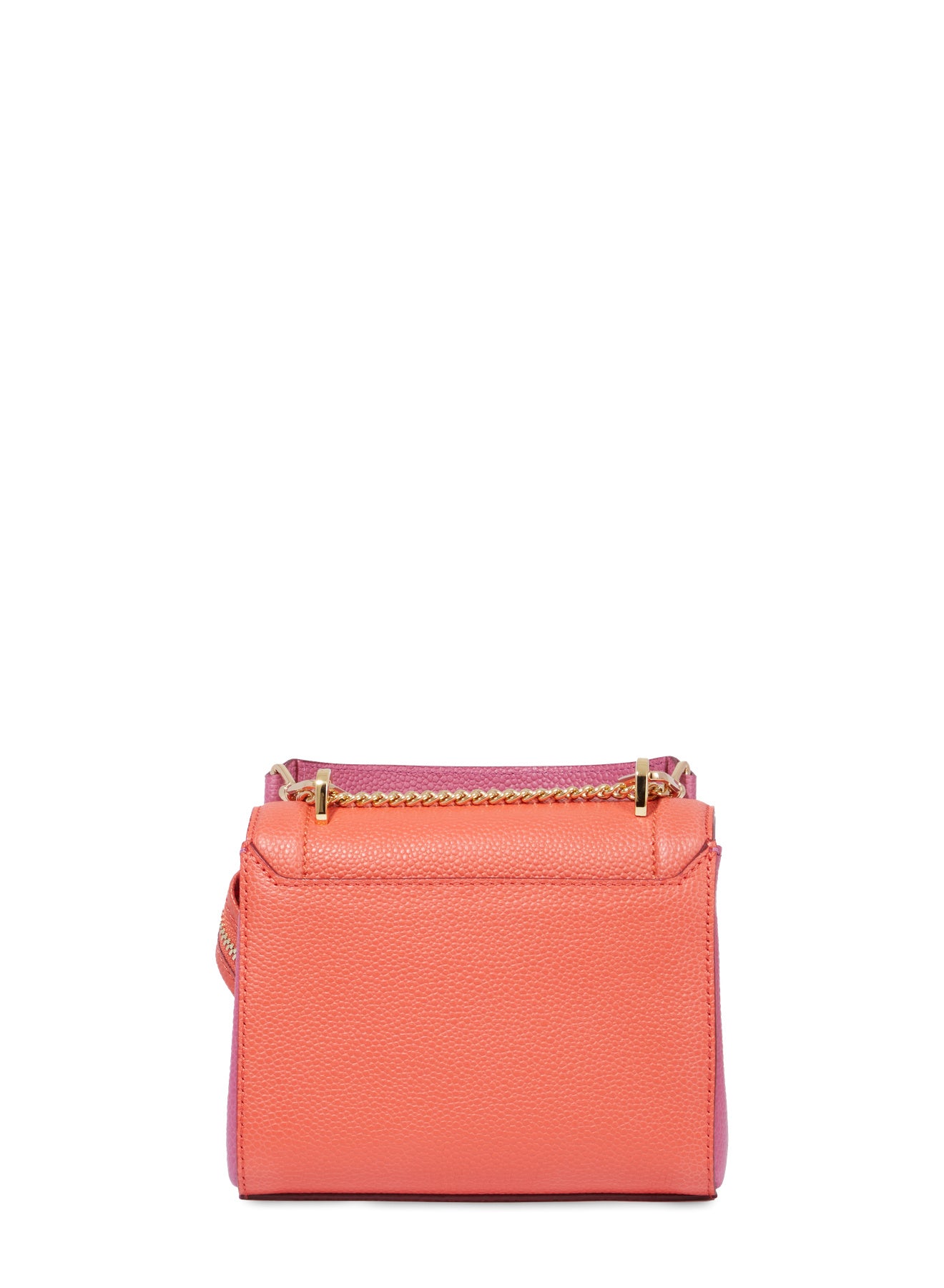 Sac rabat Ninon S en cuir grainé - Multico Cerise