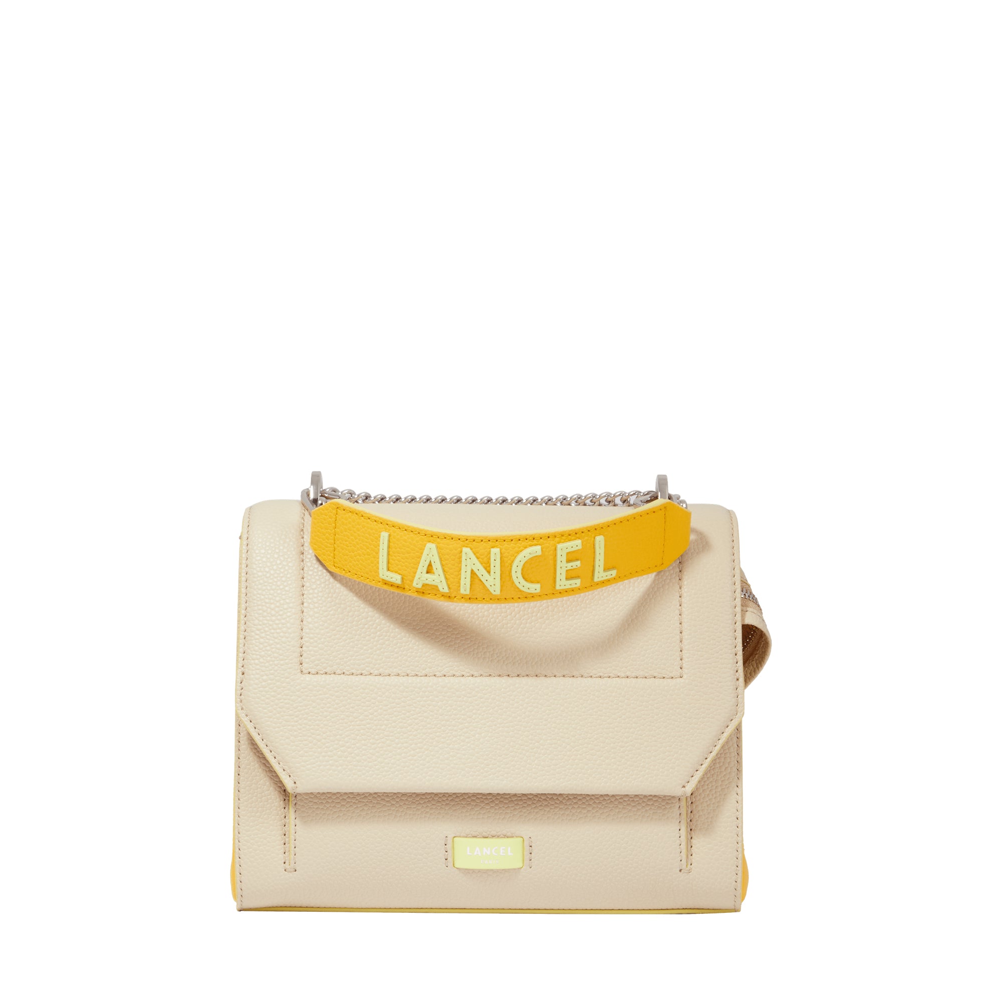 Sac rabat M Ninon en cuir grainé - Multico Dune