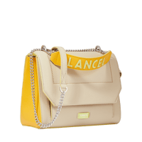 Sac rabat M Ninon en cuir grainé - Multico Dune