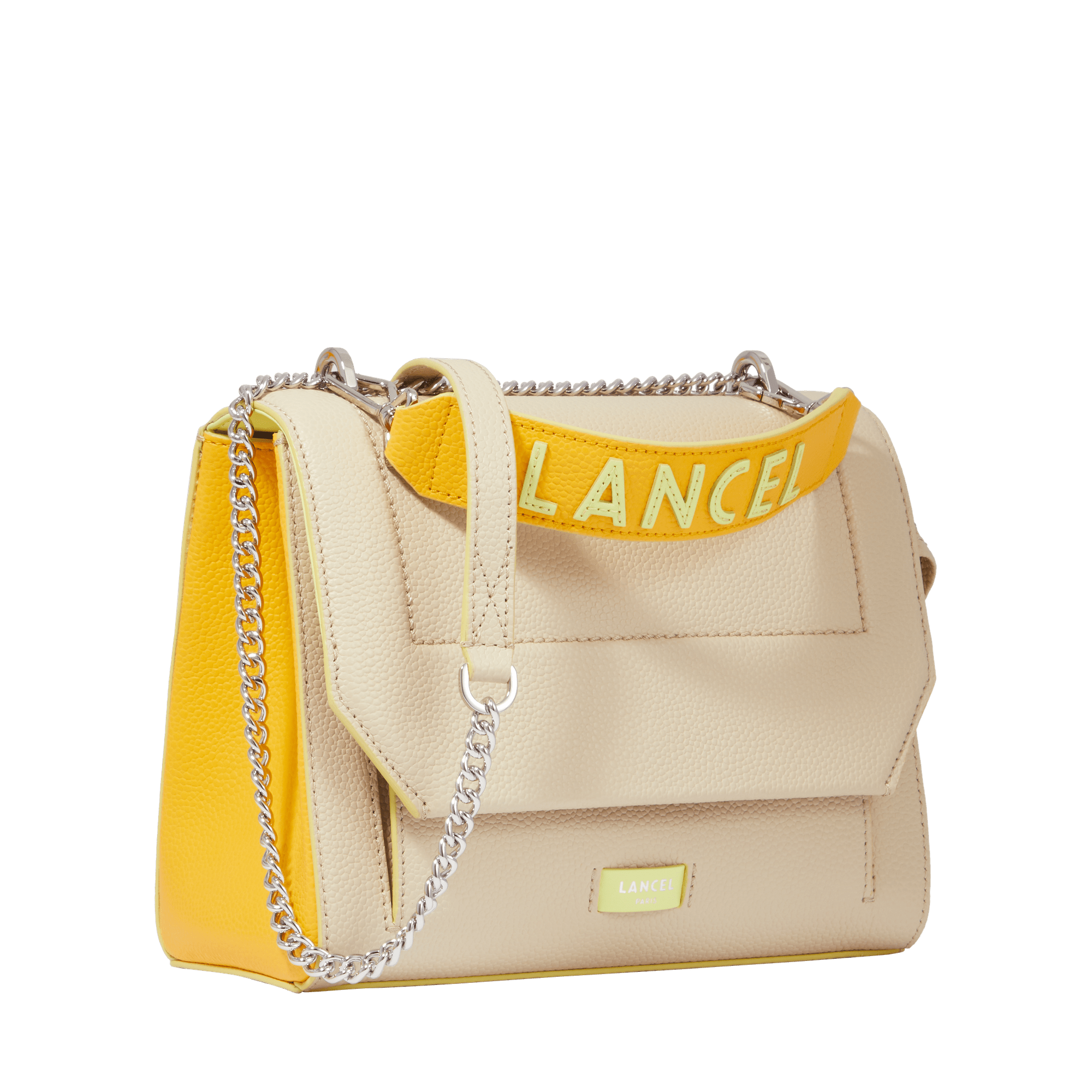 Sac rabat M Ninon en cuir grainé - Multico Dune