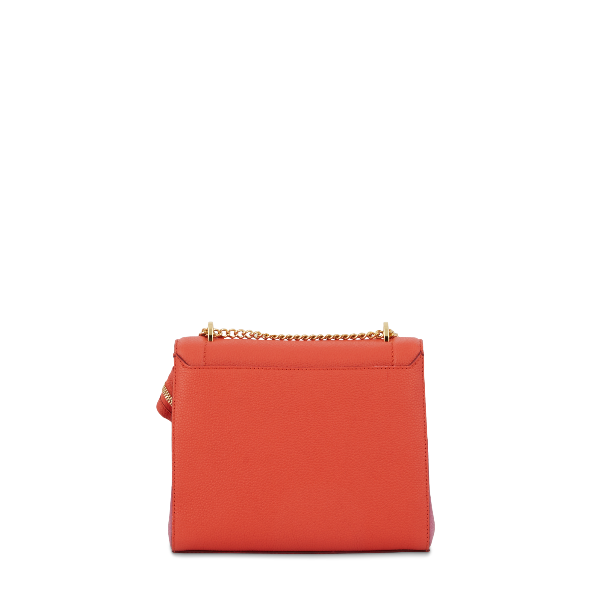 Sac rabat M Ninon en cuir grainé - Multico Cerise