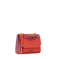 Sac rabat M Ninon en cuir grainé - Multico Cerise