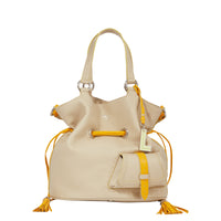 Sac seau M Premier Flirt en cuir grainé - Multicolore Dune