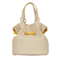 Sac seau M Premier Flirt en cuir grainé - Multicolore Dune