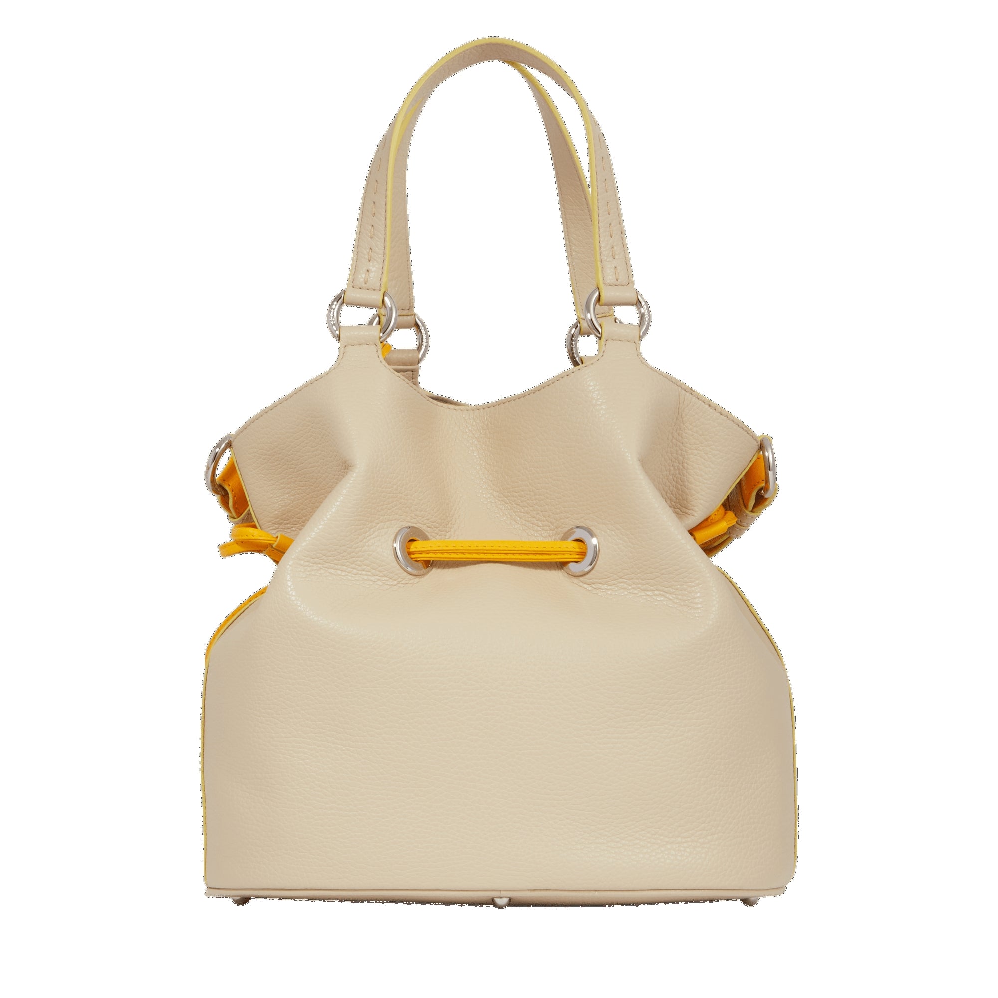 Sac seau M Premier Flirt en cuir grainé - Multicolore Dune