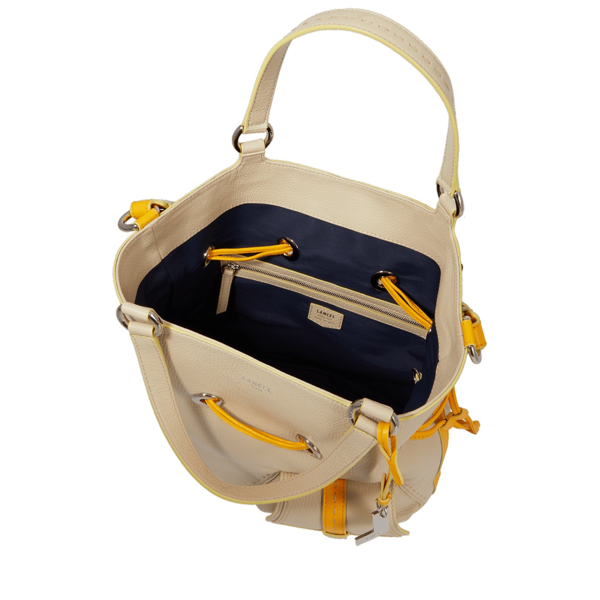 Sac seau M Premier Flirt en cuir grainé - Multicolore Dune