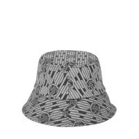 Bob denim à imprimé floral Chapeaux - Noir