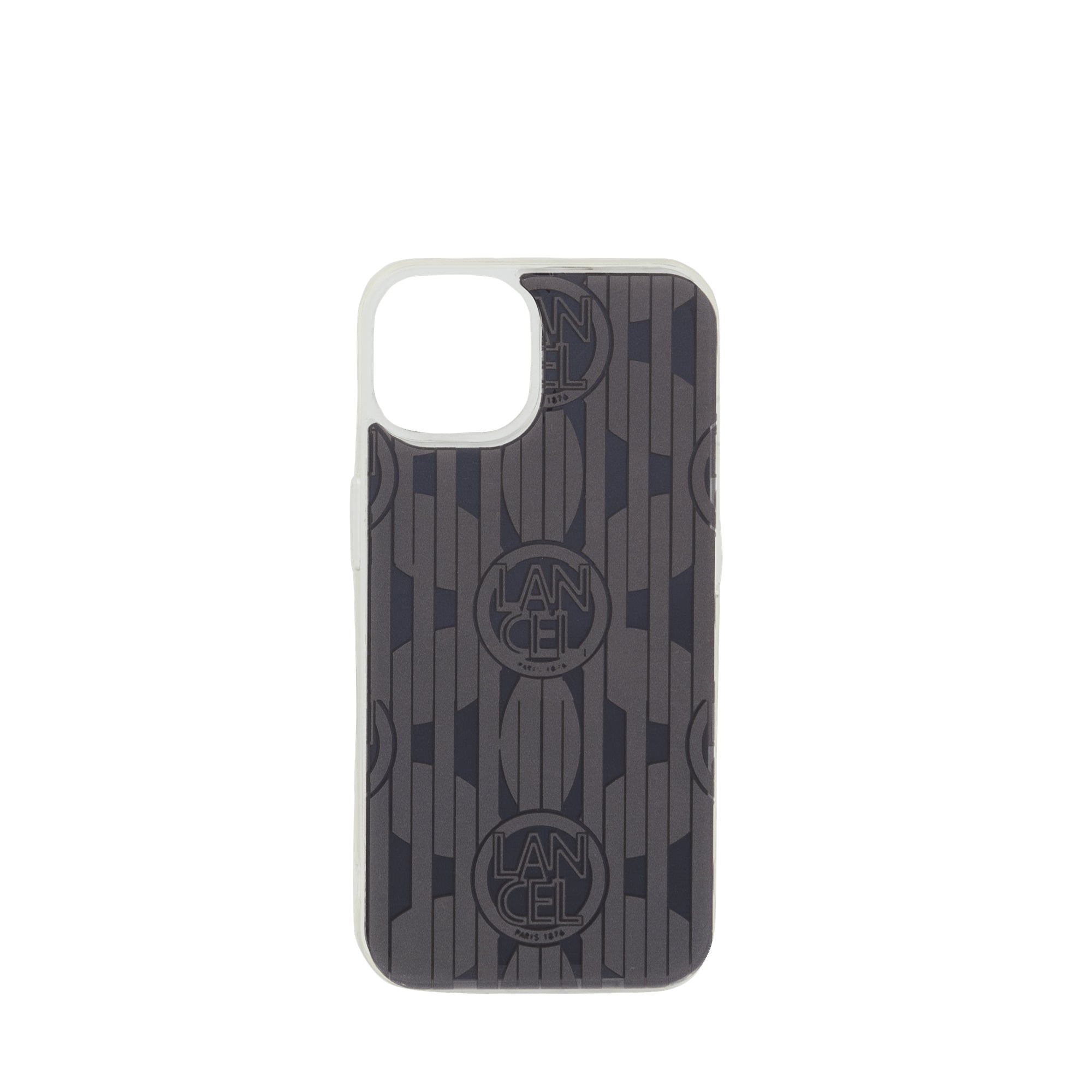 Coque d'iPhone 14 Summer Mania en cuir lisse - Noir