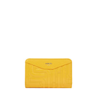 Portefeuille rectangulaire zippé Midi-Minuit en cuir - Mangue