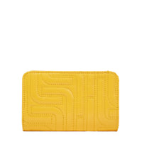 Portefeuille rectangulaire zippé Midi-Minuit en cuir - Mangue