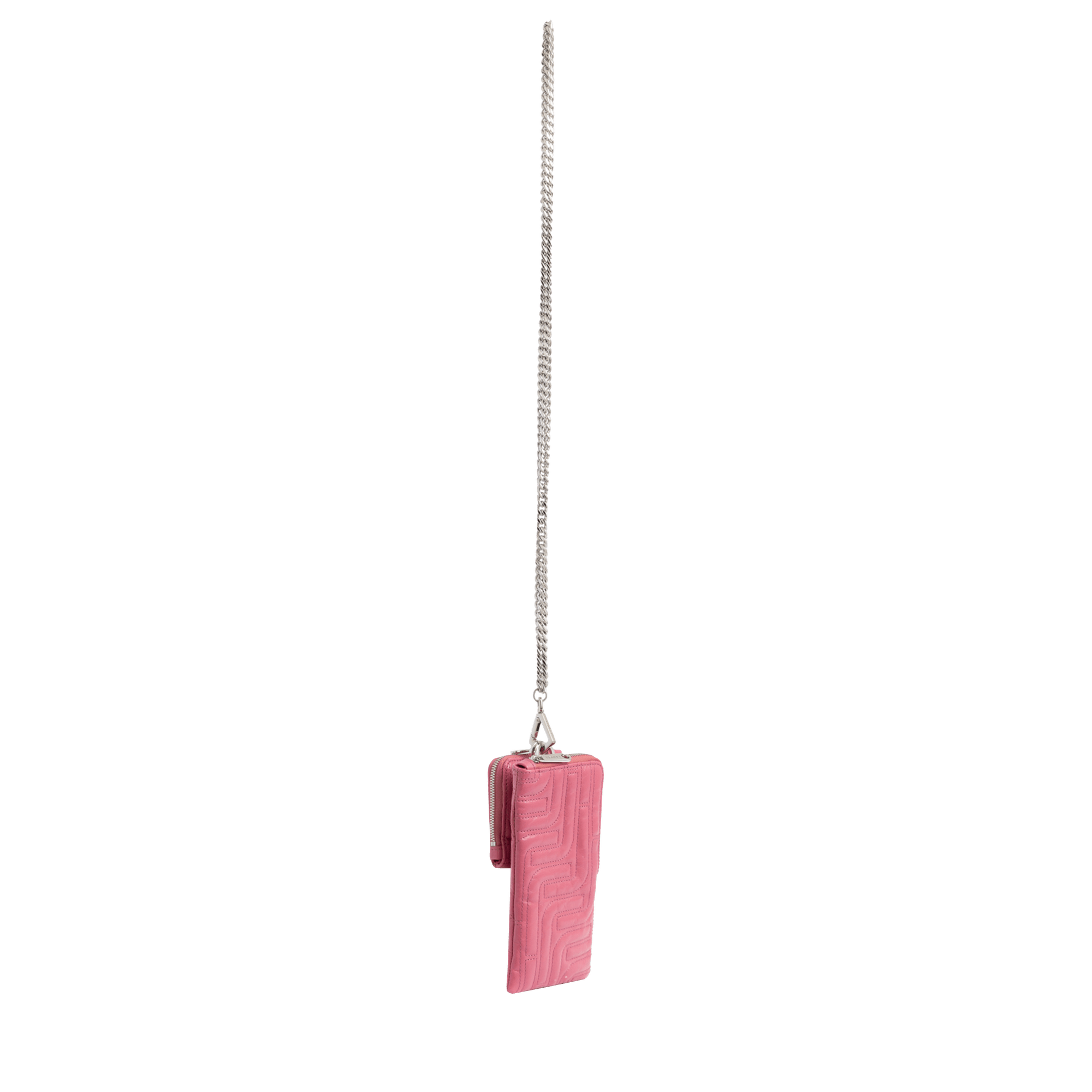 Étui d’iPhone & AirPods Midi-Minuit en cuir matelassé - Cerise