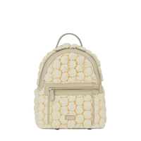Sac à dos zippé Ninon S en toile - Crème