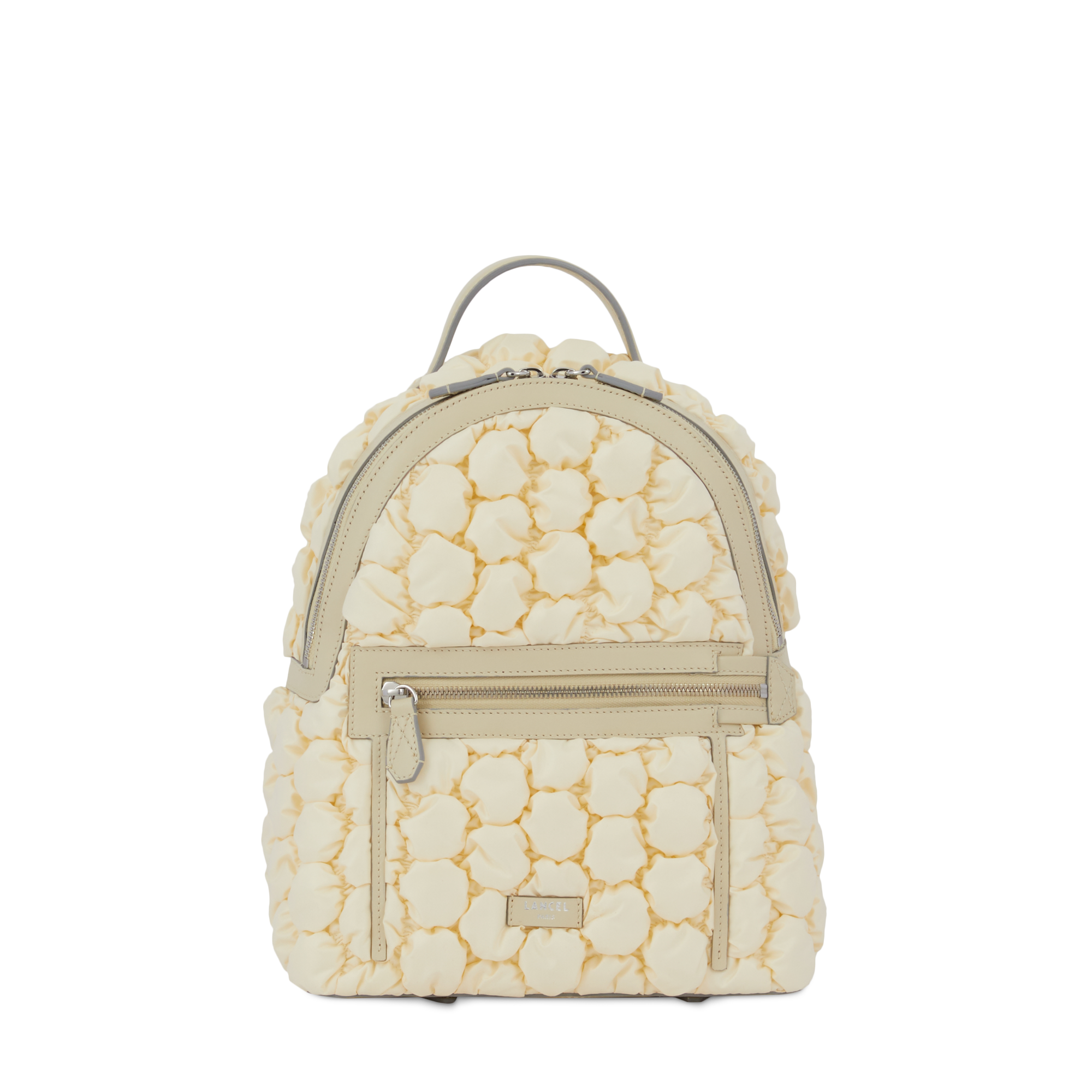 Sac à dos zippé Ninon S en toile - Crème