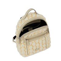 Sac à dos zippé Ninon S en toile - Crème