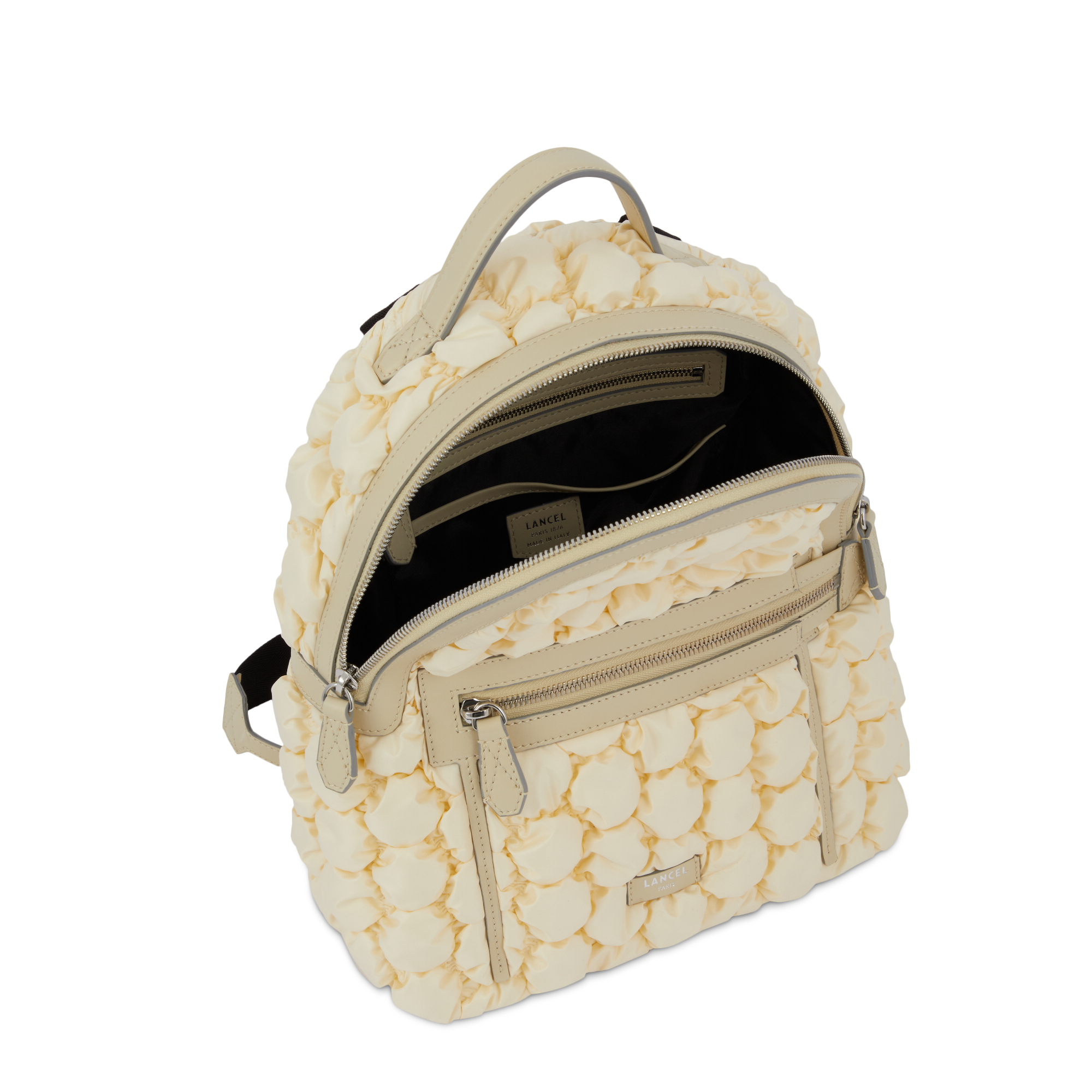 Sac à dos zippé Ninon S en toile - Crème