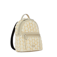 Sac à dos zippé Ninon S en toile - Crème
