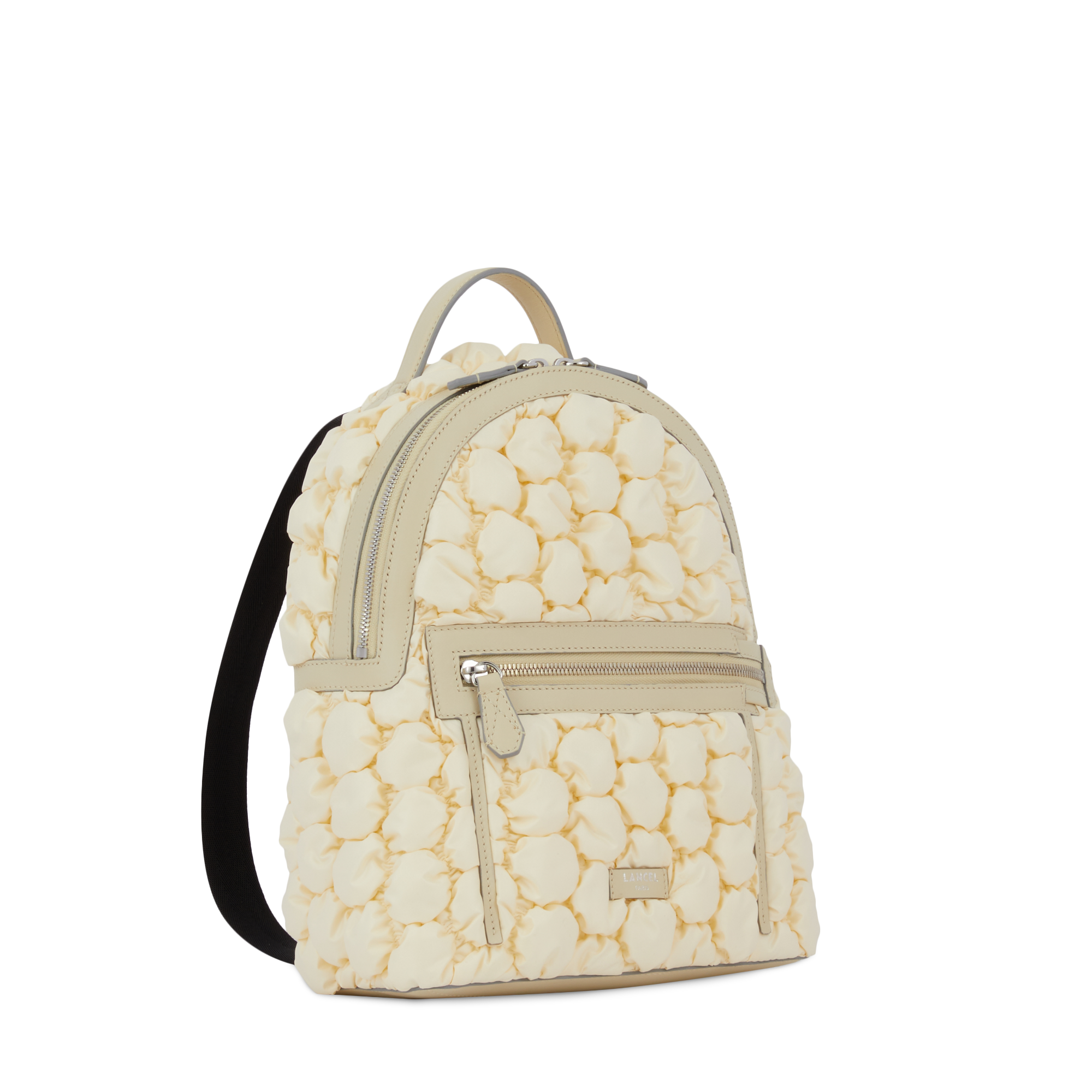 Sac à dos zippé Ninon S en toile - Crème