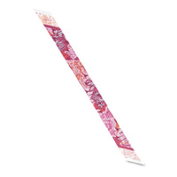 Optical Peony patterned silk headband - Multicoloured Cherry Pink