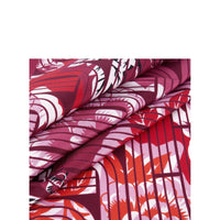 Carré à motifs Pivoine Optical 90 en soie - Multico Rose Cerise