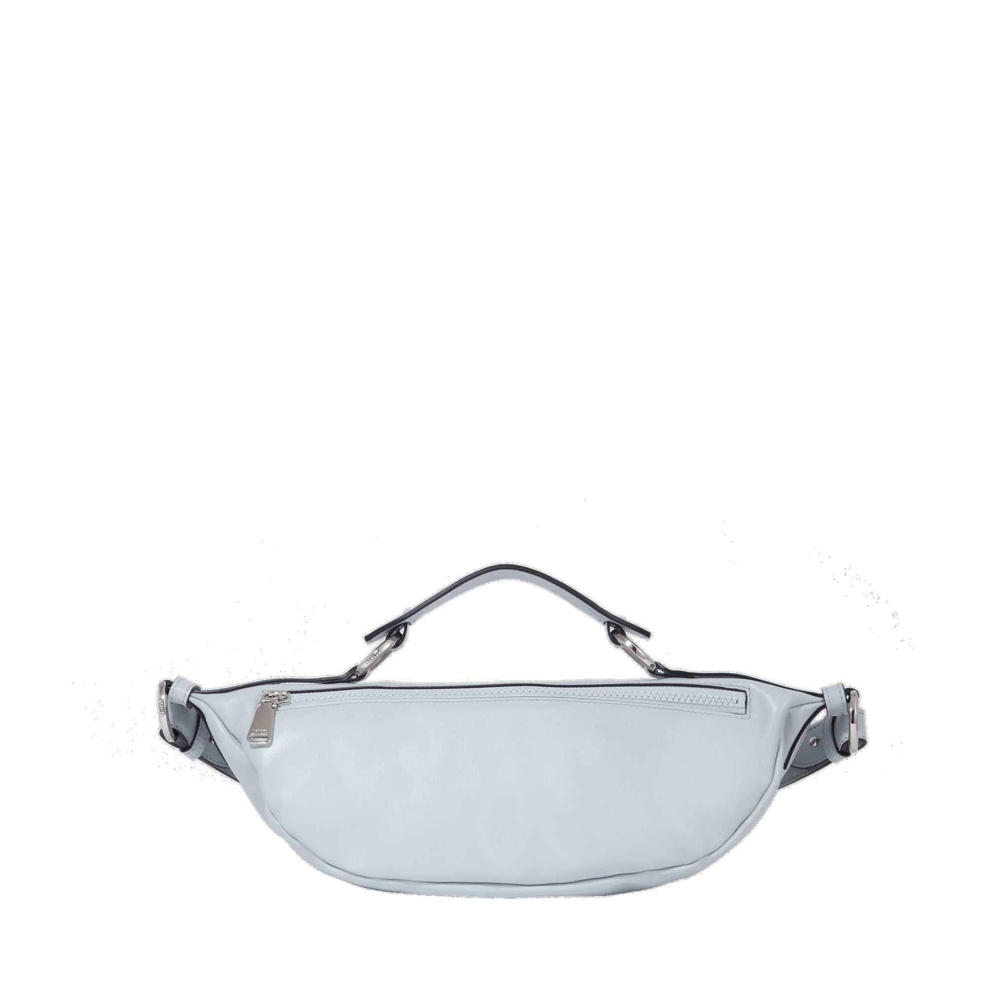 Sac porté croisé zippé S Origami en cuir lisse - Multicolore brume