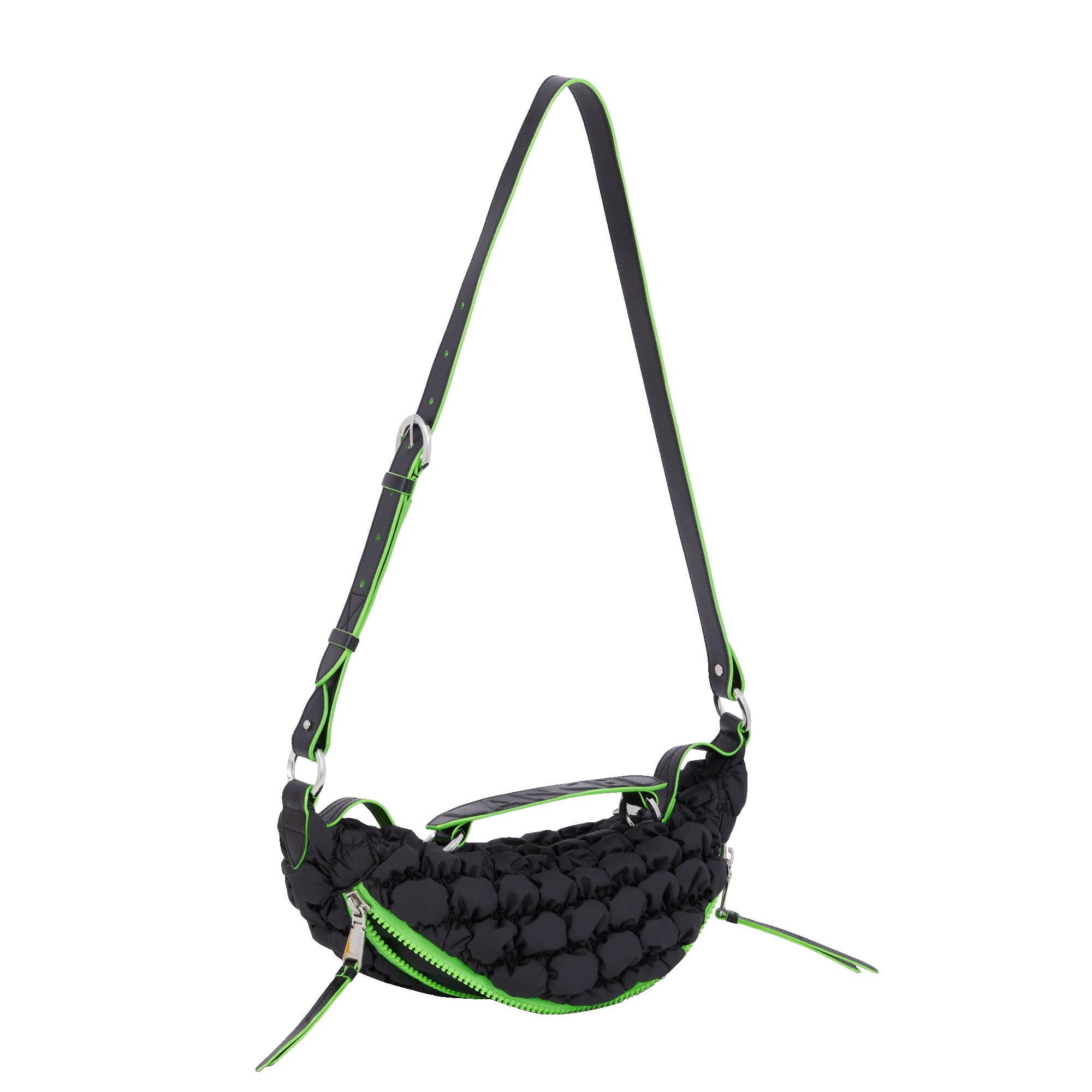 Sac porté croisé zippé S Origami - Multicolore Noir