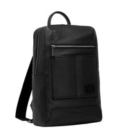 Sac à dos zippé 1 compartiment Neo Nomade en cuir - Noir