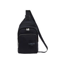 Sac à dos Léo bandoulière en toile - Noir