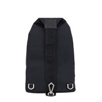 Sac à dos Léo bandoulière en toile - Noir