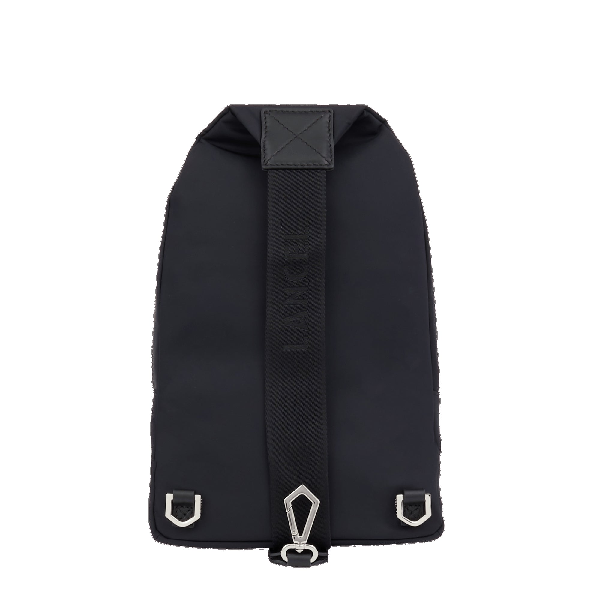 Sac à dos Léo bandoulière en toile - Noir
