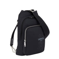 Sac à dos Léo bandoulière en toile - Noir