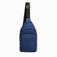 Sac à dos Léo bandoulière en toile - Bleu pétrole