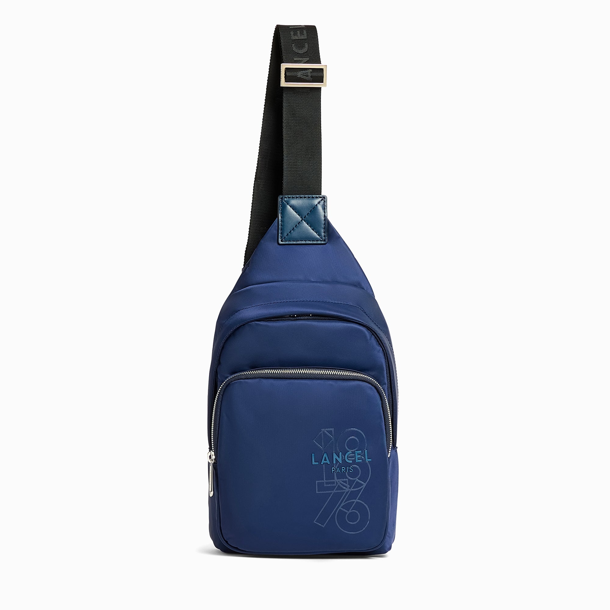 Sac à dos Léo bandoulière en toile - Bleu pétrole