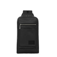 Sac à dos bandoulière Néo Nomade en cuir lisse - Noir