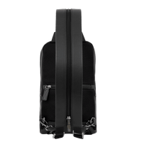 Sac à dos bandoulière Néo Nomade en cuir lisse - Noir