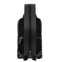 Sac à dos bandoulière Néo Nomade en cuir lisse - Noir