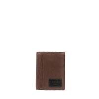 Portefeuille à 9 fentes Neo Nomade en cuir grainé - Chocolat