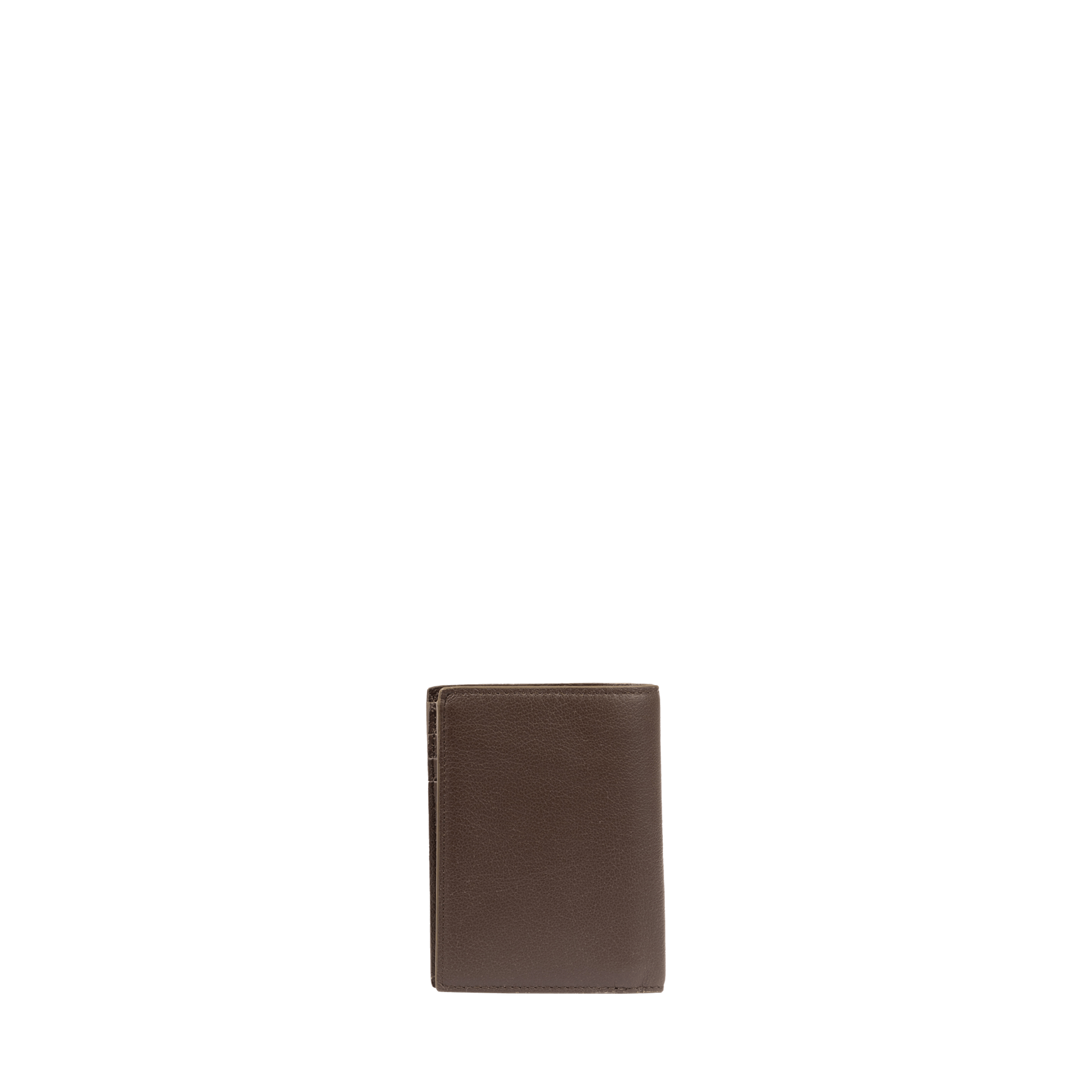 Portefeuille à 9 fentes Neo Nomade en cuir grainé - Chocolat