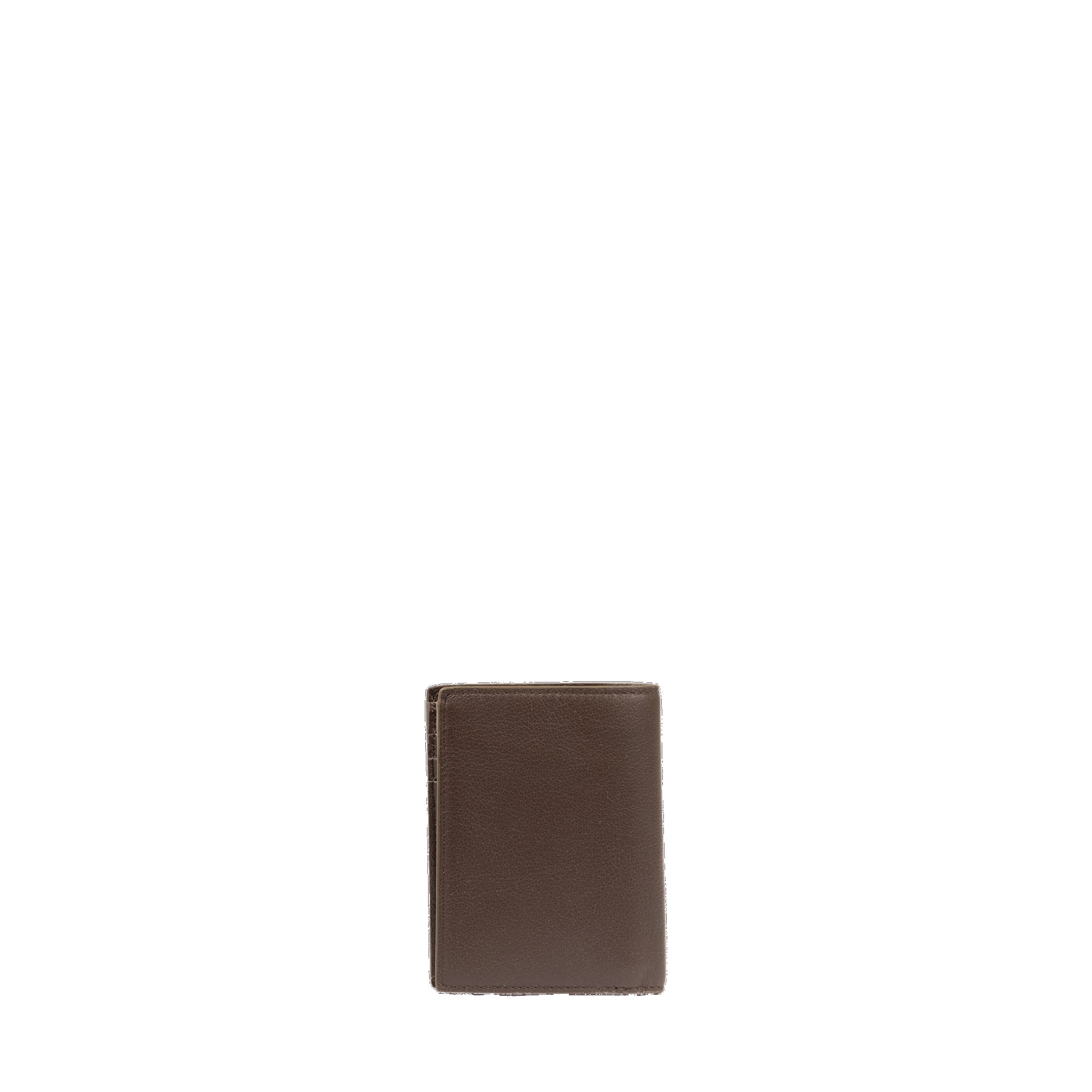 Portefeuille à 9 fentes Neo Nomade en cuir grainé - Chocolat