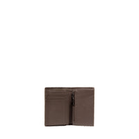 Portefeuille à 9 fentes Neo Nomade en cuir grainé - Chocolat