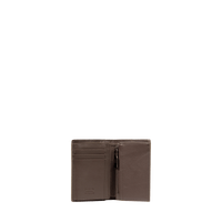 Portefeuille à 9 fentes Neo Nomade en cuir grainé - Chocolat