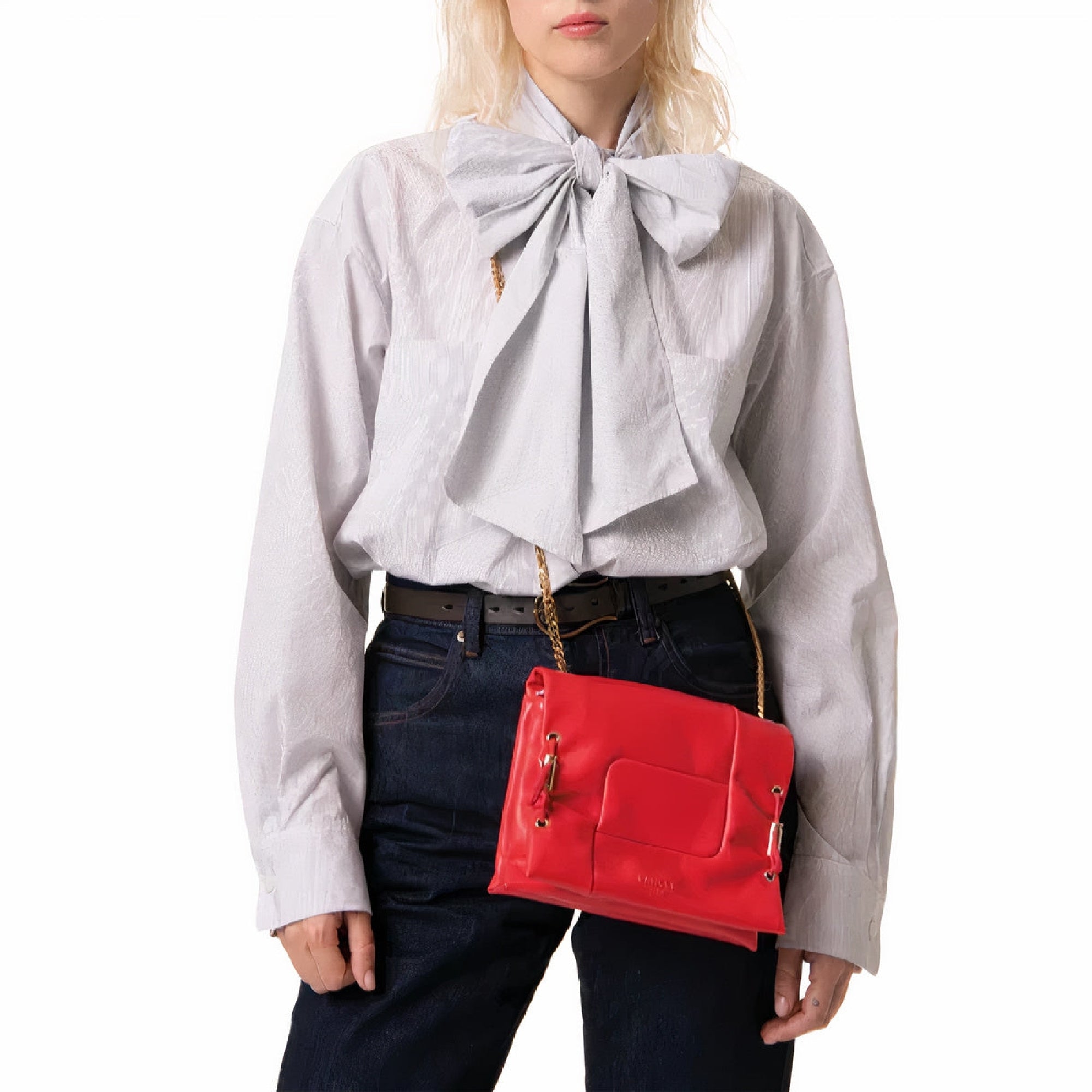 Billie small leather flap bag - Mint