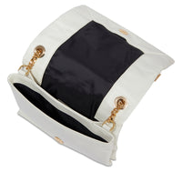 Petit sac à rabat Billie en cuir - Neige
