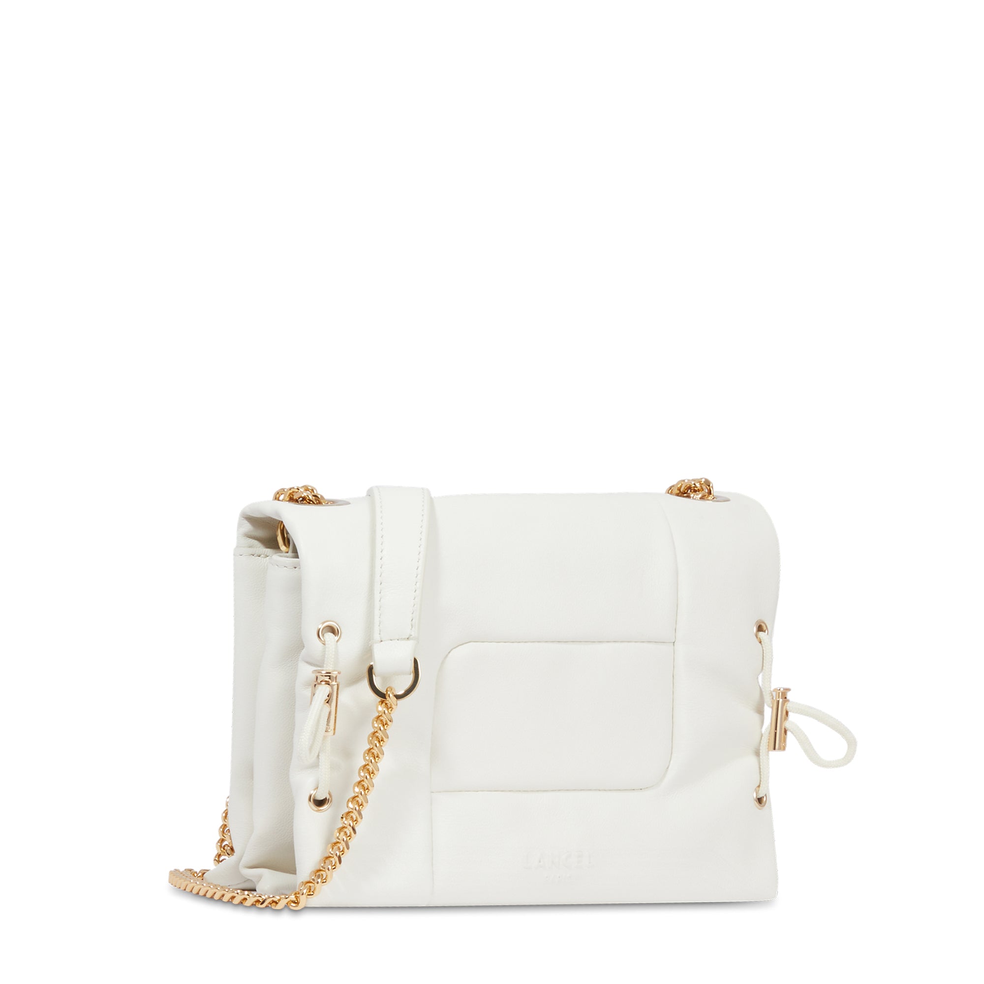 Petit sac à rabat Billie en cuir - Neige