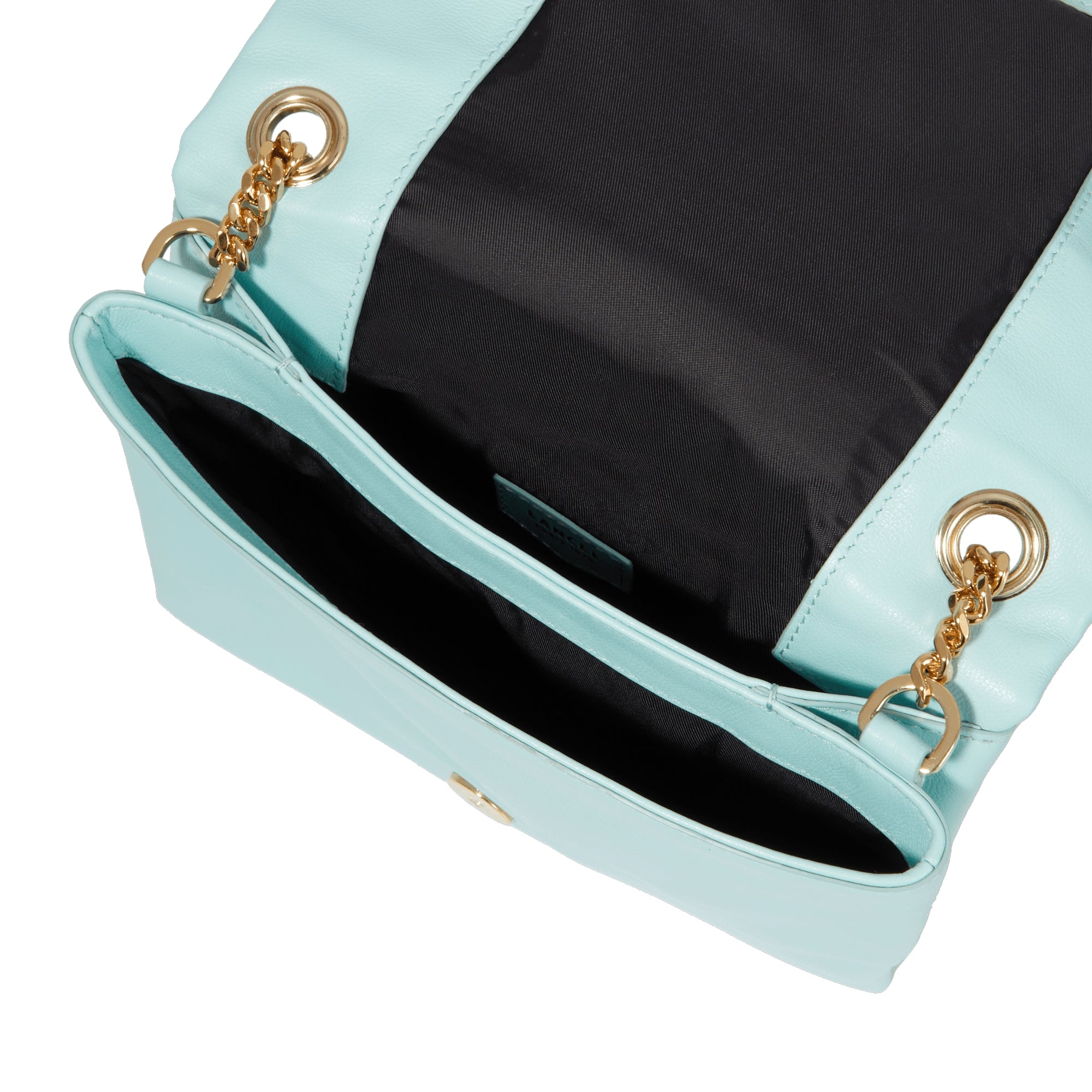 Billie small leather flap bag - Mint