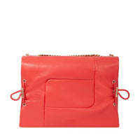 Sac à rabat Billie en cuir - Tomate