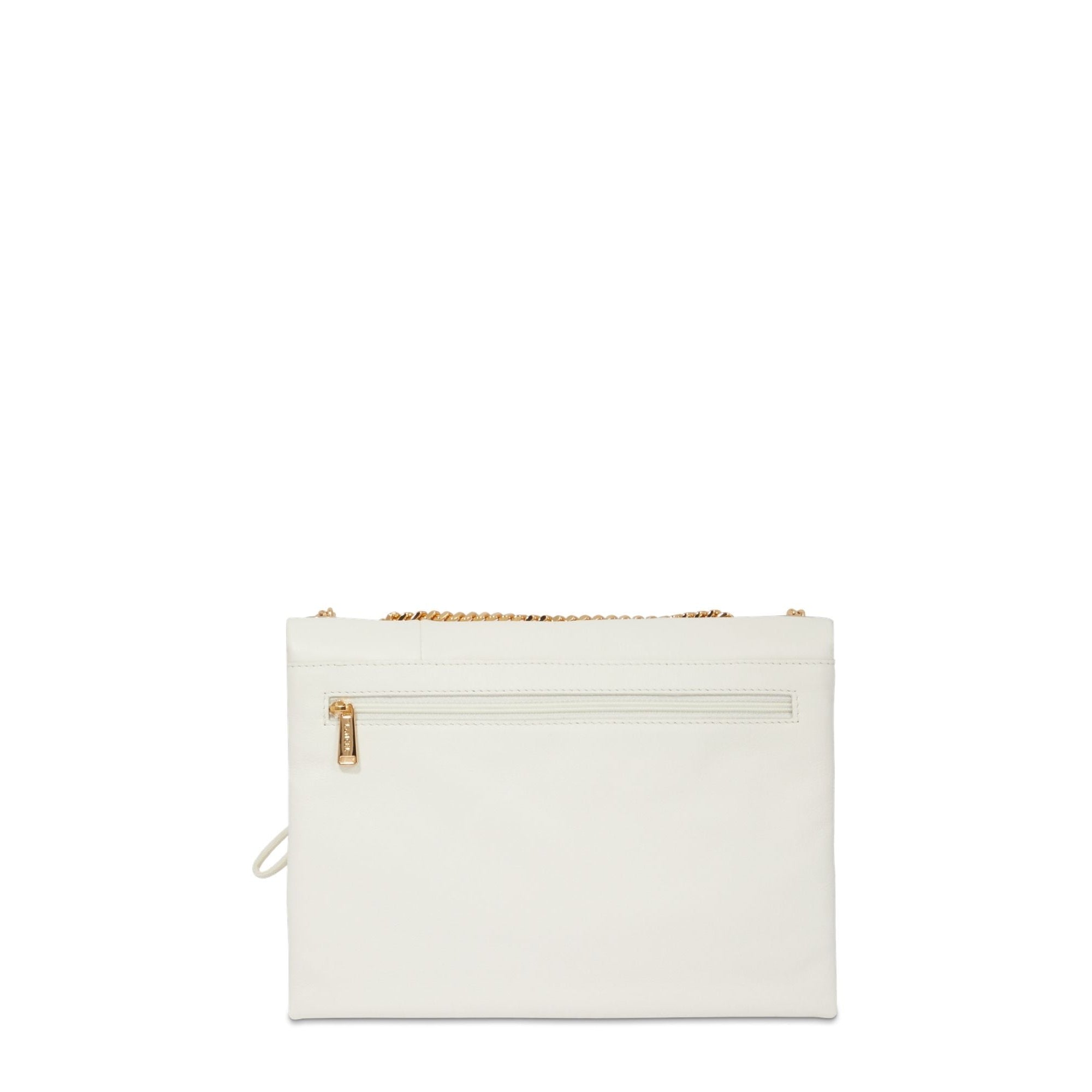 Sac à rabat Billie en cuir matelassé - Neige