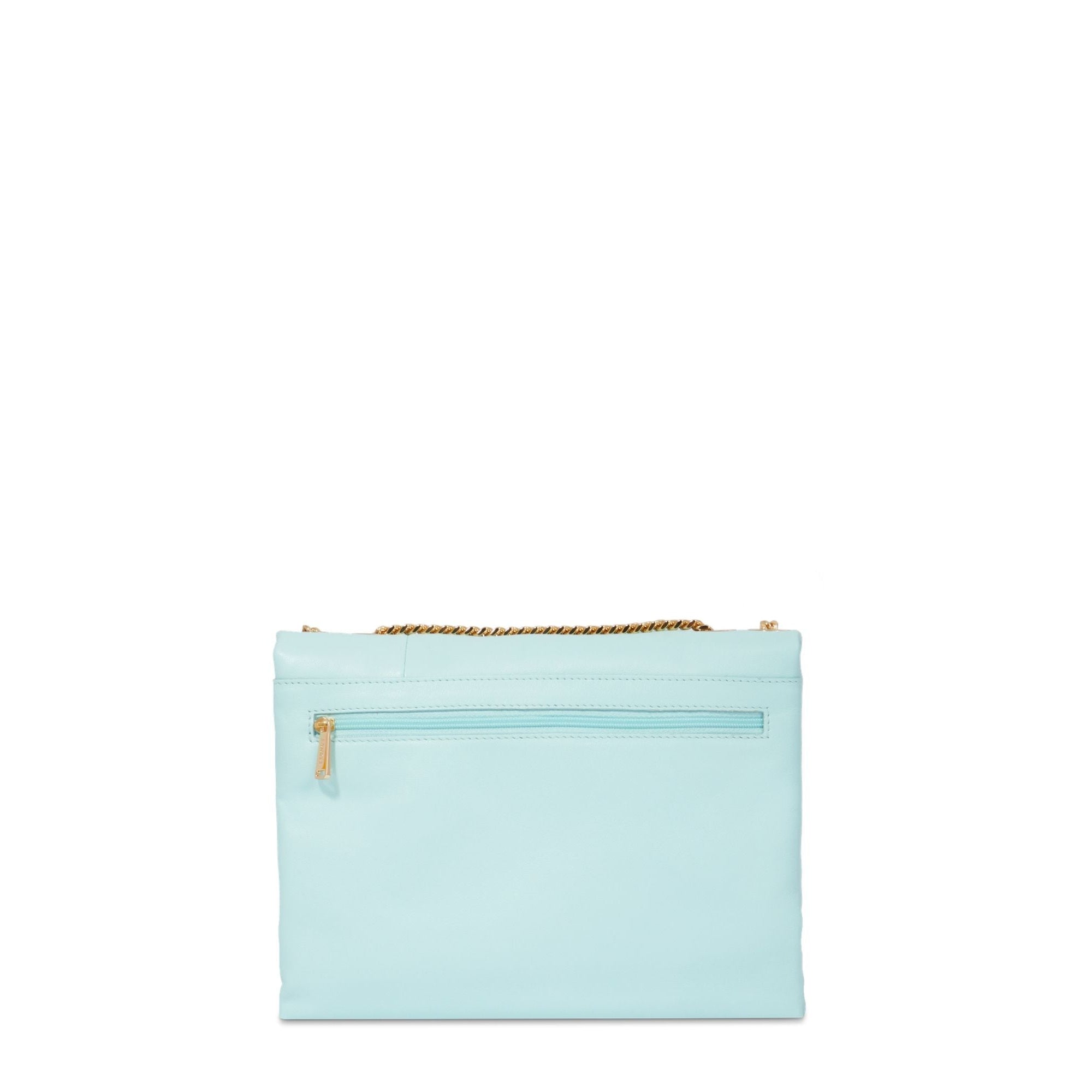 Sac à rabat Billie en cuir matelassé - Menthe