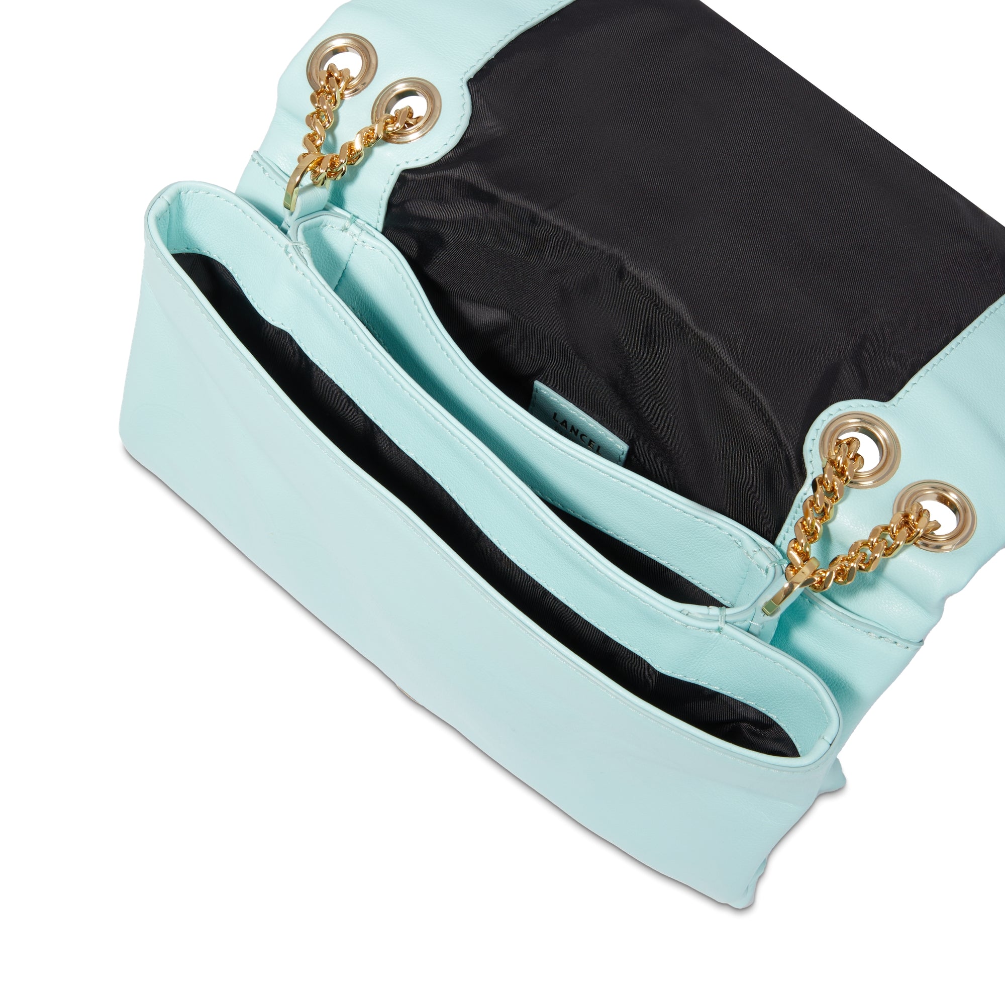 Sac à rabat Billie en cuir matelassé - Menthe