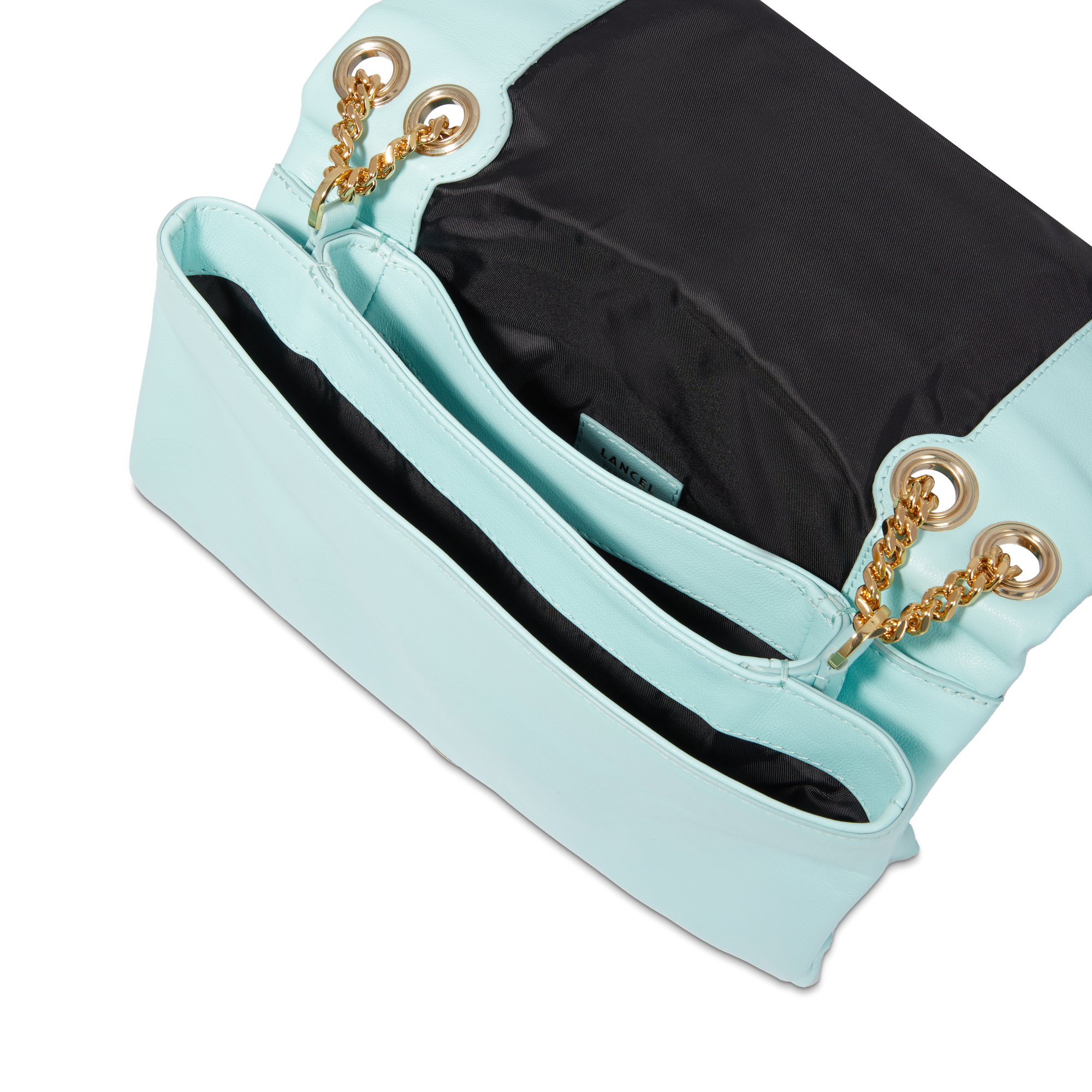 Sac à rabat Billie en cuir matelassé - Menthe